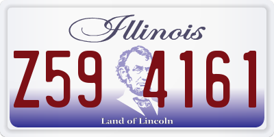 IL license plate Z594161