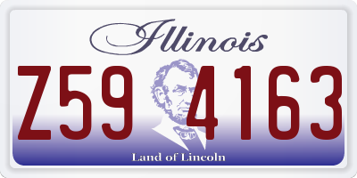 IL license plate Z594163