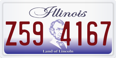 IL license plate Z594167