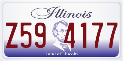 IL license plate Z594177