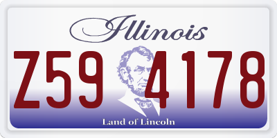 IL license plate Z594178