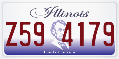 IL license plate Z594179