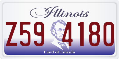 IL license plate Z594180