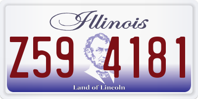 IL license plate Z594181