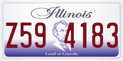 IL license plate Z594183
