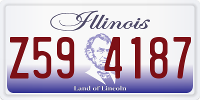 IL license plate Z594187