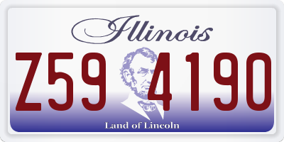 IL license plate Z594190