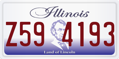 IL license plate Z594193