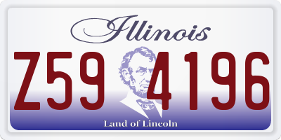 IL license plate Z594196