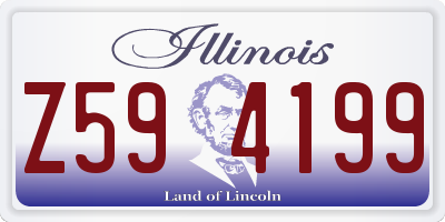 IL license plate Z594199