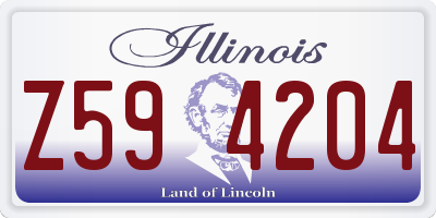 IL license plate Z594204