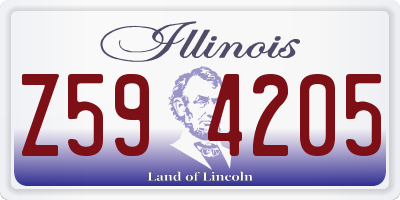 IL license plate Z594205
