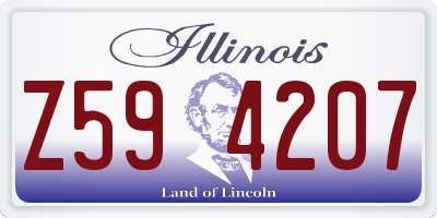 IL license plate Z594207