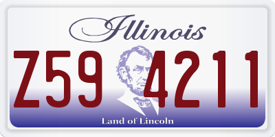 IL license plate Z594211