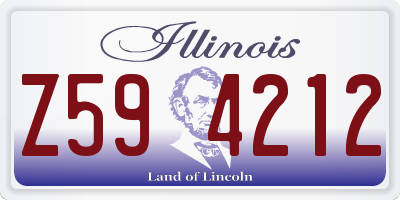 IL license plate Z594212