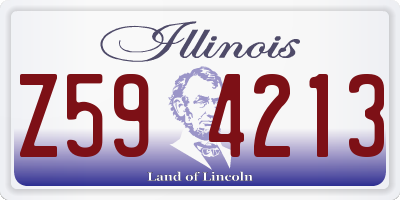 IL license plate Z594213