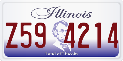 IL license plate Z594214