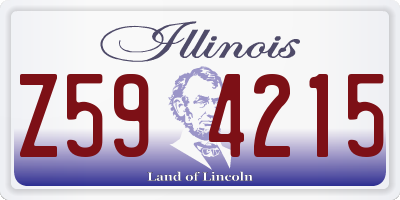 IL license plate Z594215