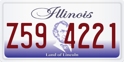 IL license plate Z594221