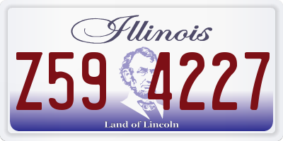 IL license plate Z594227