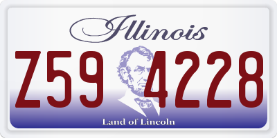 IL license plate Z594228