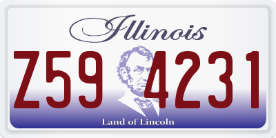 IL license plate Z594231
