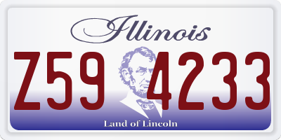 IL license plate Z594233