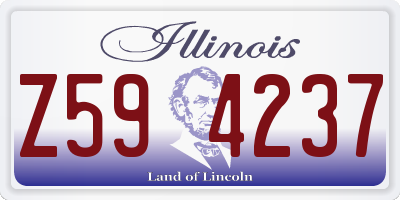 IL license plate Z594237