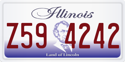 IL license plate Z594242