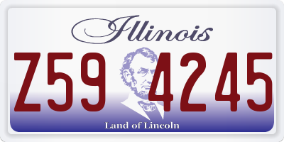 IL license plate Z594245