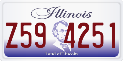 IL license plate Z594251
