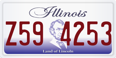 IL license plate Z594253