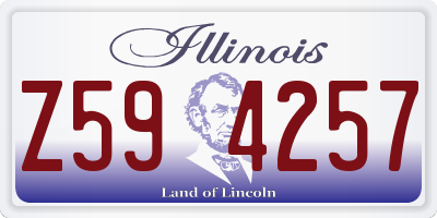 IL license plate Z594257