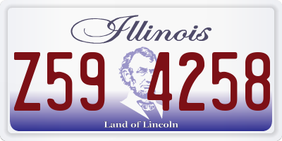 IL license plate Z594258
