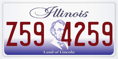 IL license plate Z594259