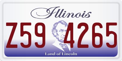 IL license plate Z594265