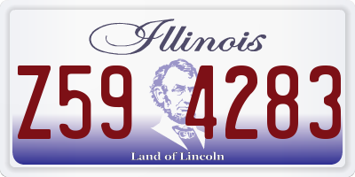 IL license plate Z594283