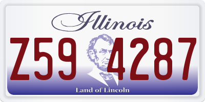 IL license plate Z594287