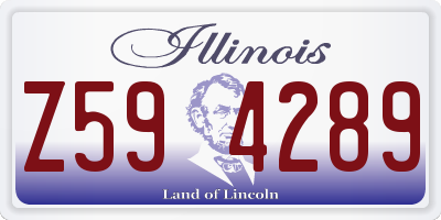 IL license plate Z594289