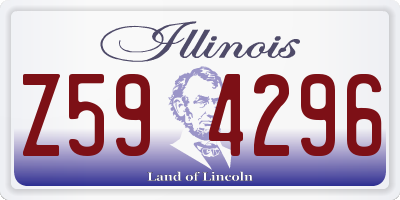 IL license plate Z594296