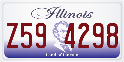 IL license plate Z594298