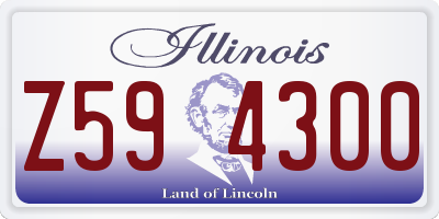 IL license plate Z594300