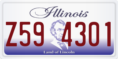 IL license plate Z594301