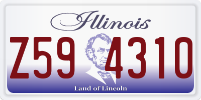 IL license plate Z594310