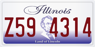 IL license plate Z594314