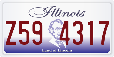 IL license plate Z594317