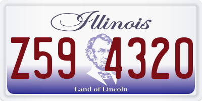 IL license plate Z594320