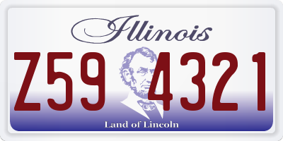 IL license plate Z594321