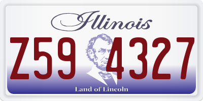 IL license plate Z594327