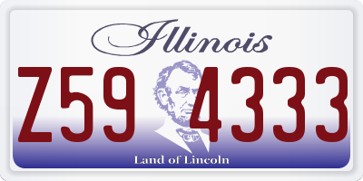 IL license plate Z594333